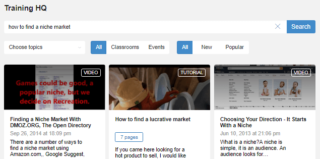 Wealthy Affiliate Find a Niche Market